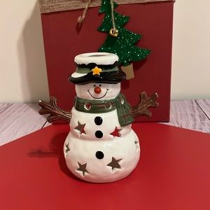YANKEE CANDLE TEA LIGHT SNOWMAN